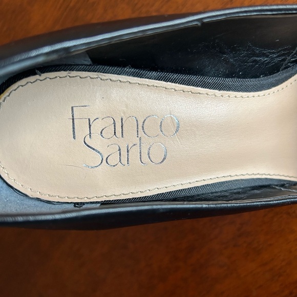Franco Sarto Women’s Black Leather Pump Heels Shoes Size 8 - Picture 4 of 9